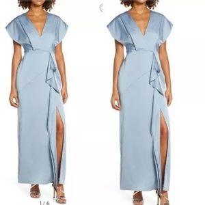 Harlyn Dusty Blue Ruffle Dress size L